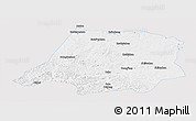 Silver Style Panoramic Map of Tahe, single color outside