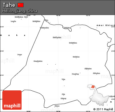 Blank Simple Map of Tahe