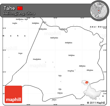 Blank Simple Map of Tahe