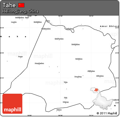 Blank Simple Map of Tahe