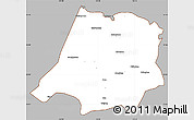 Gray Simple Map of Tahe, cropped outside