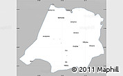 Gray Simple Map of Tahe, single color outside