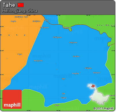 Political Simple Map of Tahe