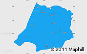 Political Simple Map of Tahe, single color outside