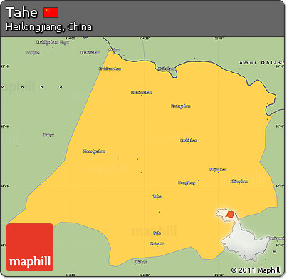 Savanna Style Simple Map of Tahe