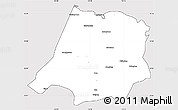 Silver Style Simple Map of Tahe, cropped outside