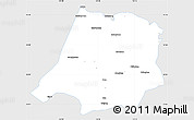 Silver Style Simple Map of Tahe, single color outside