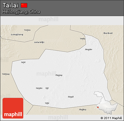 Classic Style 3D Map of Tailai
