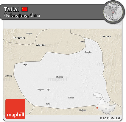 Classic Style 3D Map of Tailai