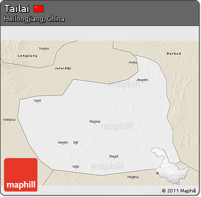Classic Style 3D Map of Tailai