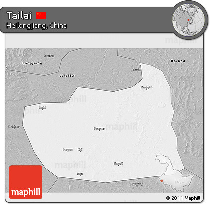 Gray 3D Map of Tailai