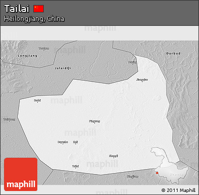 Gray 3D Map of Tailai