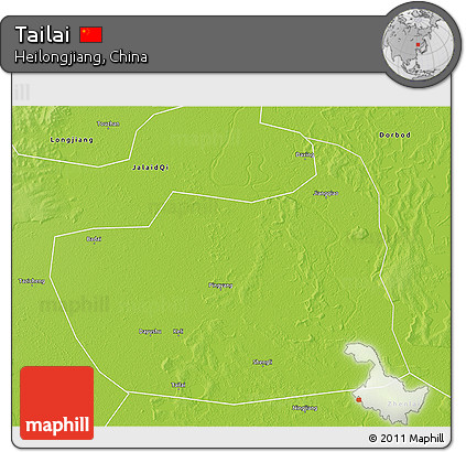 Physical 3D Map of Tailai