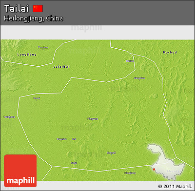 Physical 3D Map of Tailai