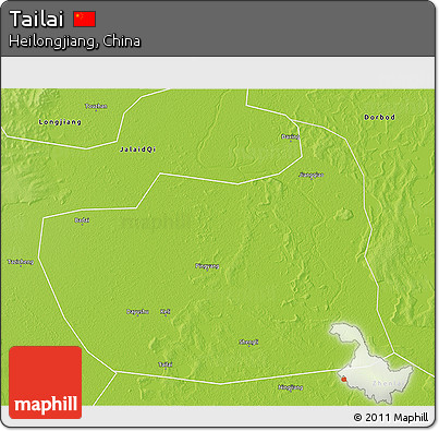 Physical 3D Map of Tailai