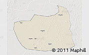 Shaded Relief 3D Map of Tailai, lighten, semi-desaturated