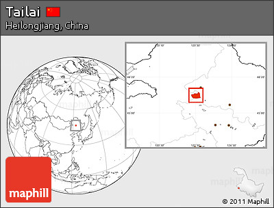 Blank Location Map of Tailai