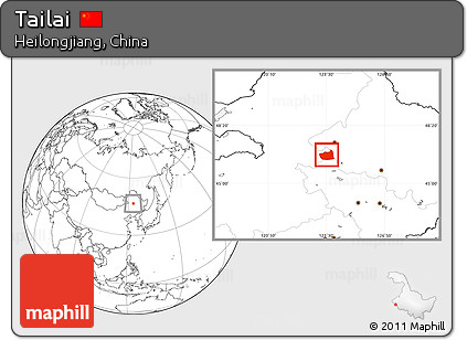 Blank Location Map of Tailai
