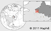 Blank Location Map of Tailai, highlighted country, highlighted parent region