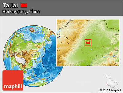 Physical Location Map of Tailai