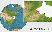 Satellite Location Map of Tailai, highlighted parent region