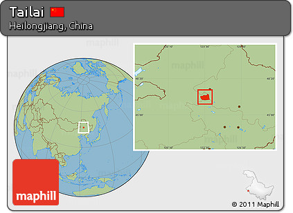Savanna Style Location Map of Tailai