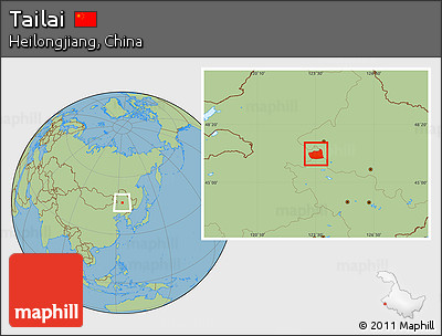 Savanna Style Location Map of Tailai