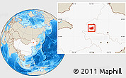 Shaded Relief Location Map of Tailai, highlighted country