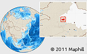 Shaded Relief Location Map of Tailai, highlighted parent region