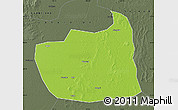 Physical Map of Tailai, darken, semi-desaturated