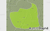 Physical Map of Tailai, semi-desaturated