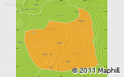 Political Map of Tailai, physical outside