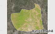 Satellite Map of Tailai, darken, semi-desaturated