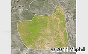 Satellite Map of Tailai, semi-desaturated
