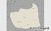 Shaded Relief Map of Tailai, darken, desaturated