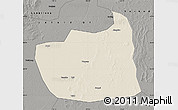 Shaded Relief Map of Tailai, darken, semi-desaturated