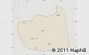 Shaded Relief Map of Tailai, lighten, semi-desaturated