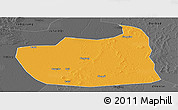 Political Panoramic Map of Tailai, darken, desaturated