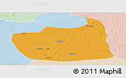 Political Panoramic Map of Tailai, lighten