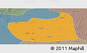 Political Panoramic Map of Tailai, semi-desaturated