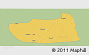 Savanna Style Panoramic Map of Tailai, single color outside