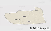 Shaded Relief Panoramic Map of Tailai, cropped outside