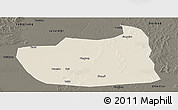 Shaded Relief Panoramic Map of Tailai, darken