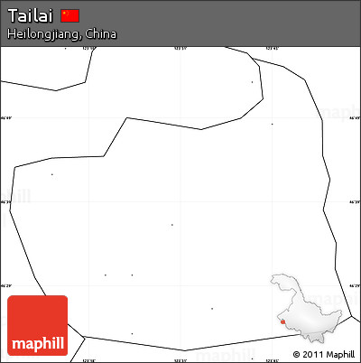 Blank Simple Map of Tailai, no labels