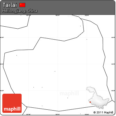 Blank Simple Map of Tailai, no labels