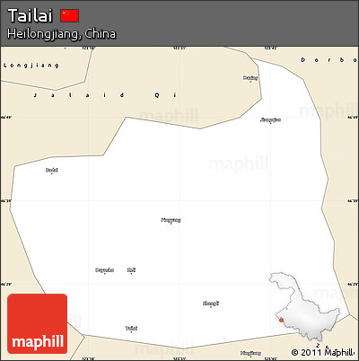 Classic Style Simple Map of Tailai