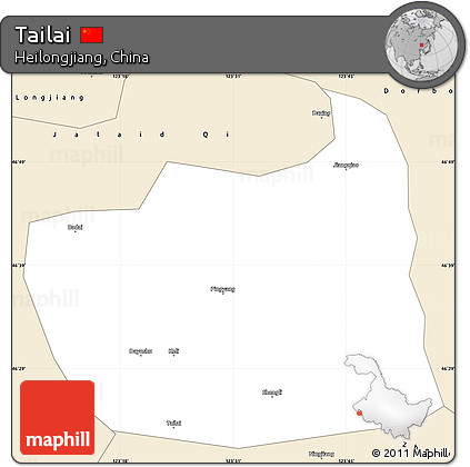 Classic Style Simple Map of Tailai