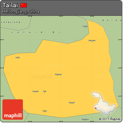 Savanna Style Simple Map of Tailai