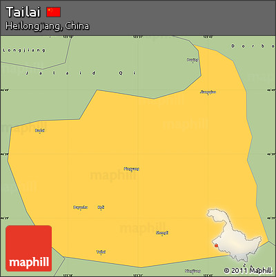 Savanna Style Simple Map of Tailai