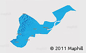 Political 3D Map of Tangyuan, cropped outside